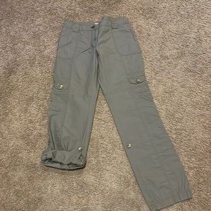 Long Elegant Legs utility cargo pants ….convertible from 36” inseam to capri